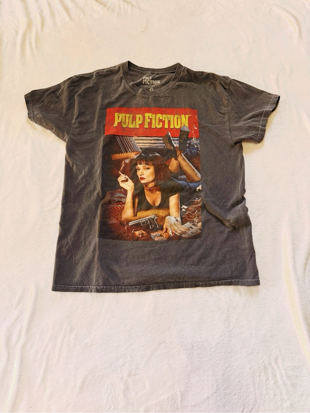 Pulp Fiction Graphic Tee - Charcoal Women's Top